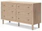 Cielden Full Upholstered Panel Bed with Dresser and 2 Nightstands