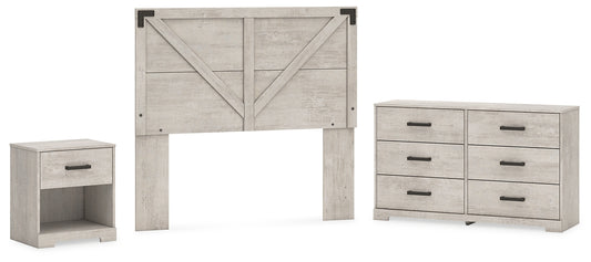 Shawburn Full Panel Headboard with Dresser and Nightstand