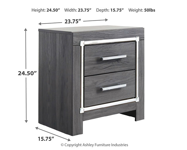 Lodanna Queen Panel Bed with Mirrored Dresser, Chest and 2 Nightstands