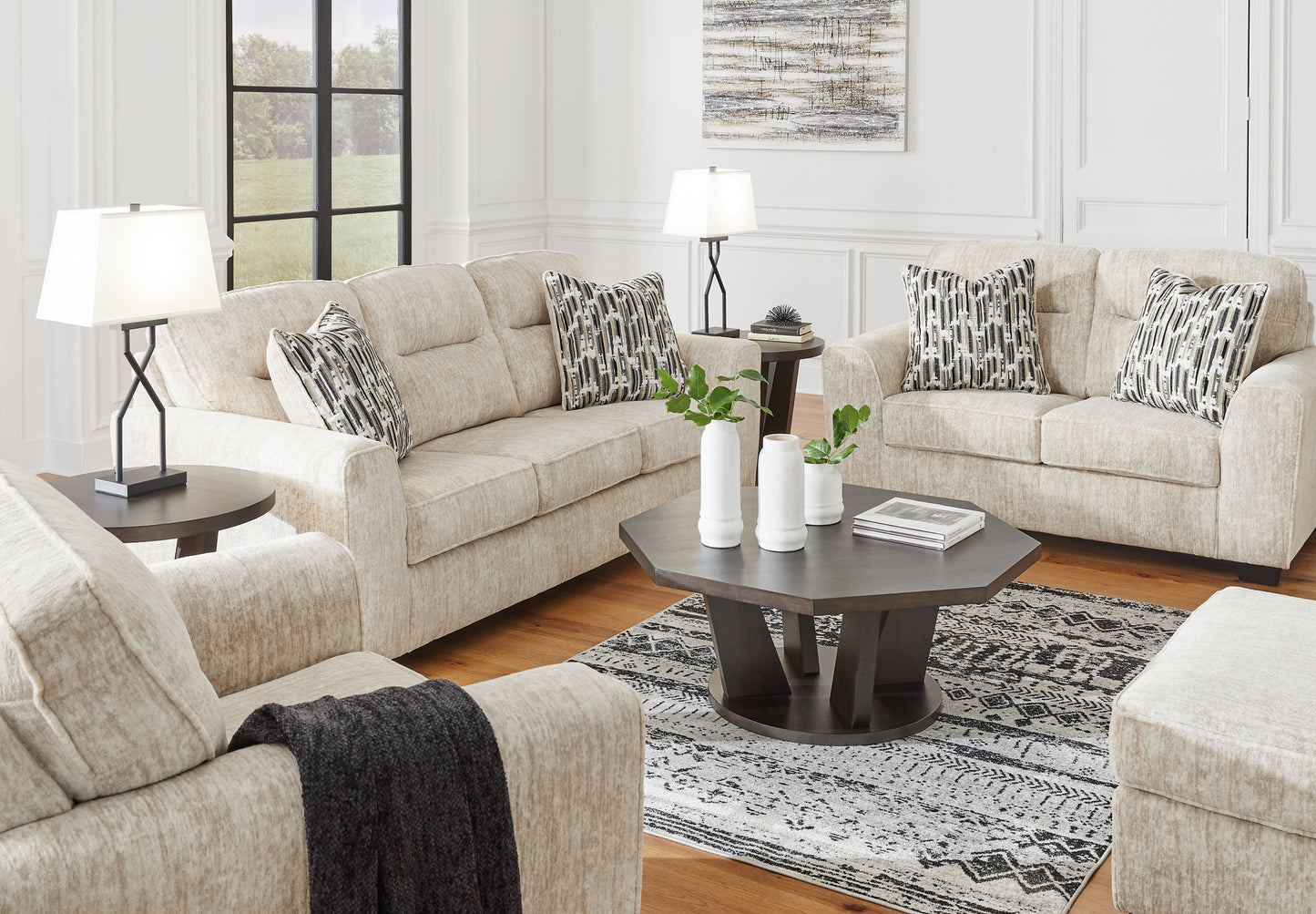 Lonoke Sofa, Loveseat, Chair and Ottoman