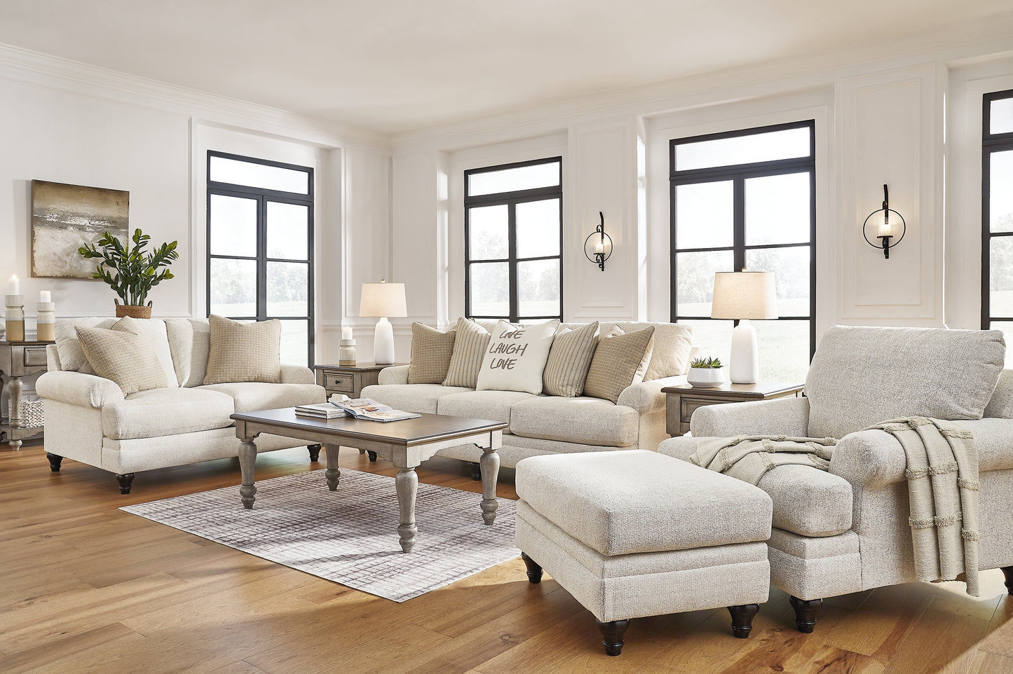 Valerani Sofa, Loveseat, Chair and Ottoman